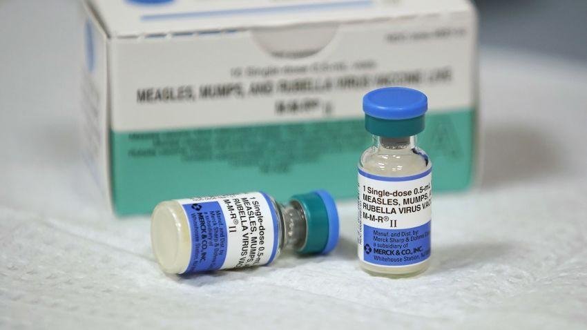 Measles vaccine vial and packaging